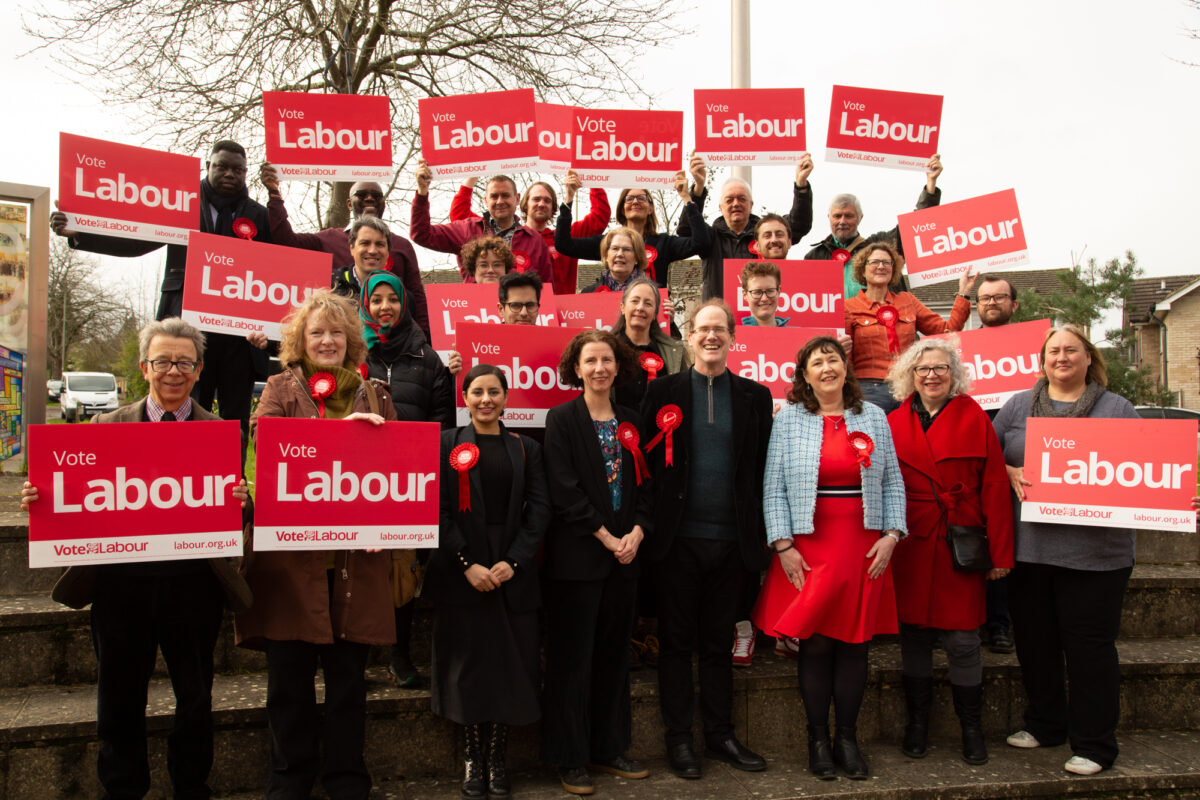 Anneliese Dodds MP and Leader Cllr Susan Brown with Labour candidates for the City Council elections on Thursday 2 May