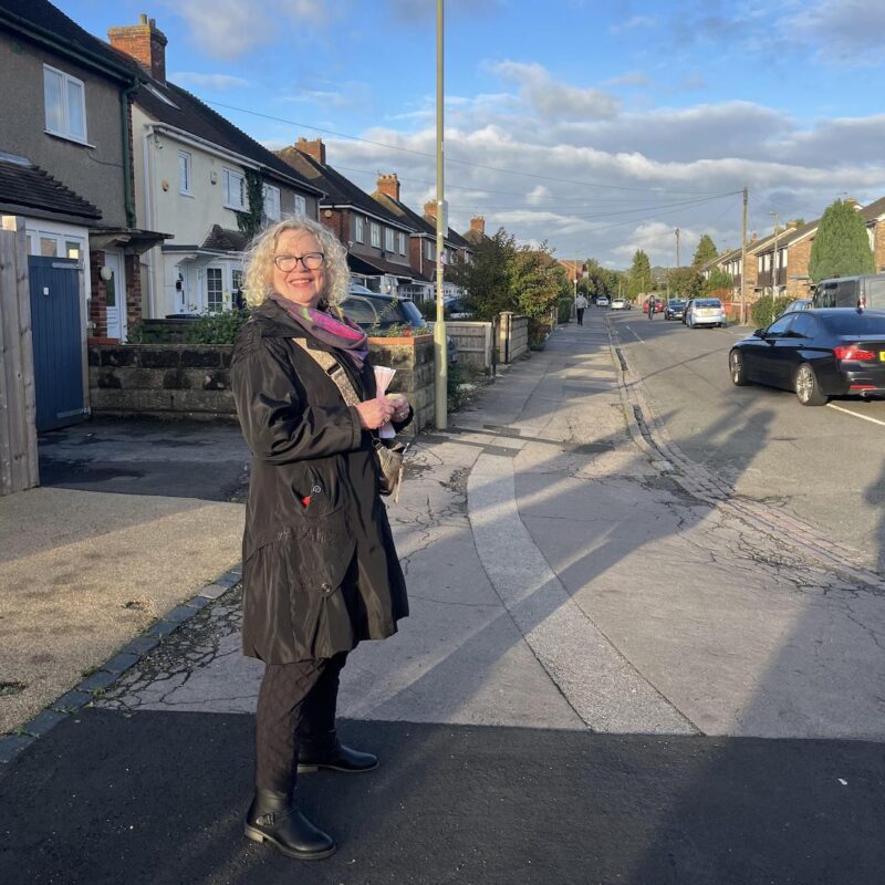 Cllr Liz Brighouse in Lye Valley